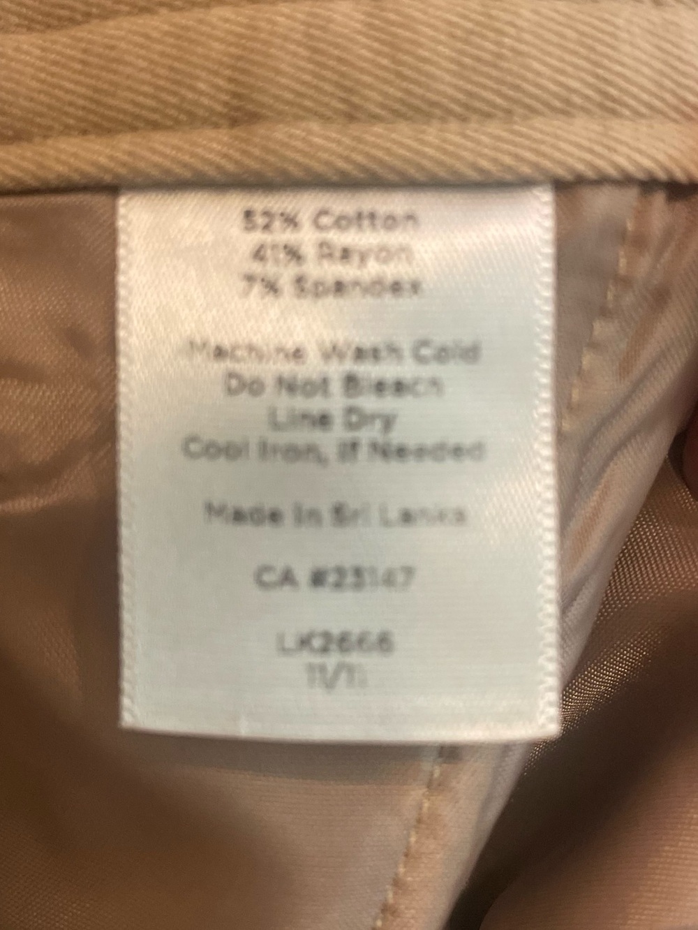 Talbots Heritage Ankle Pants, Tan - Picture 7 of 7